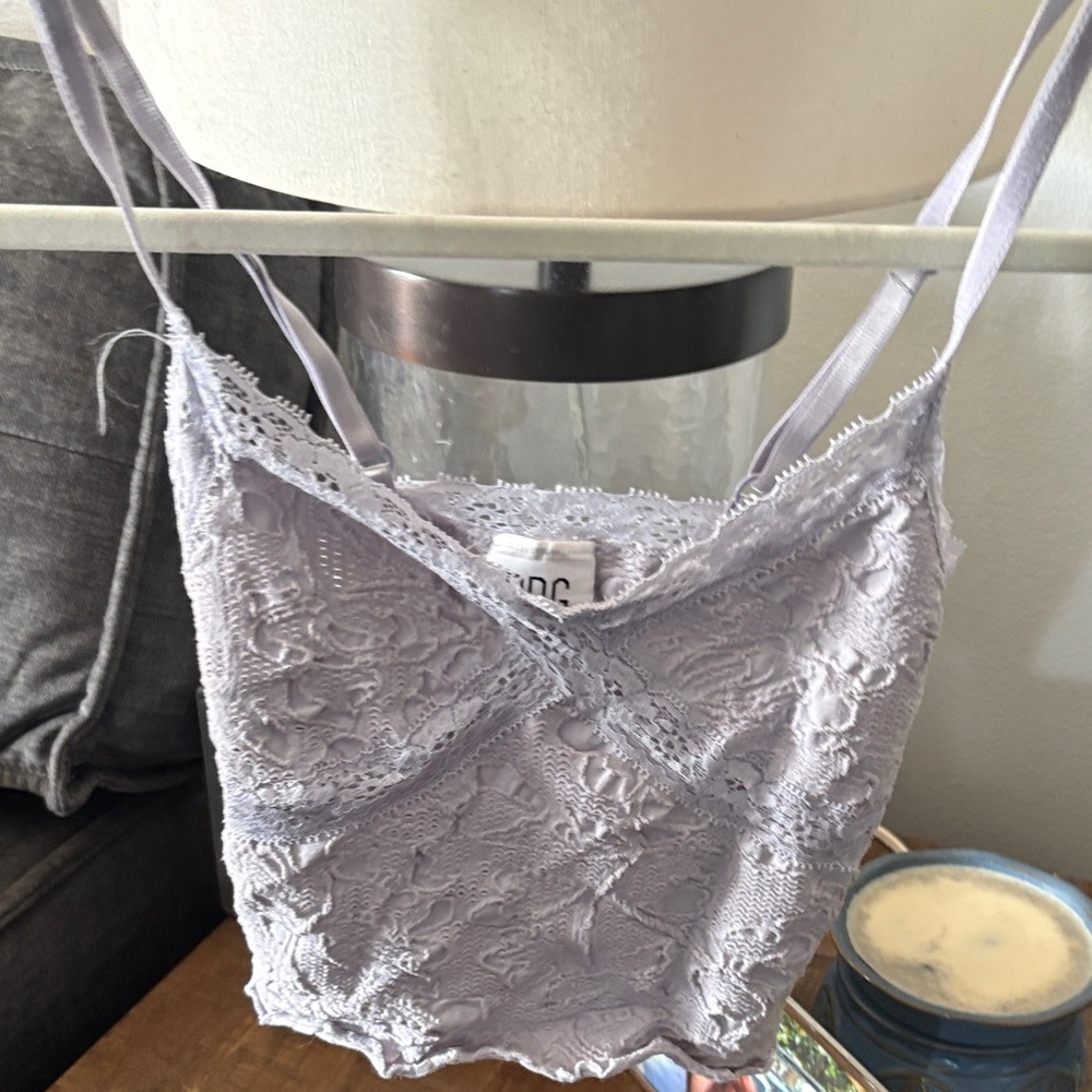 BDG Lavender Lace Crop Top